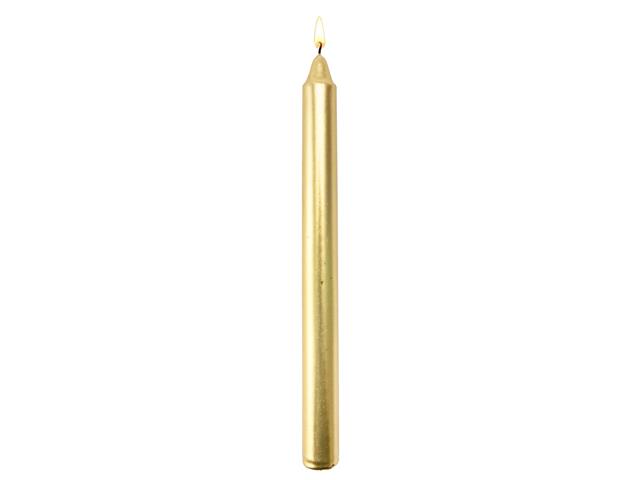 10" UNSCENTED METALLIC COLUMN (GOLD) (12/DISP)